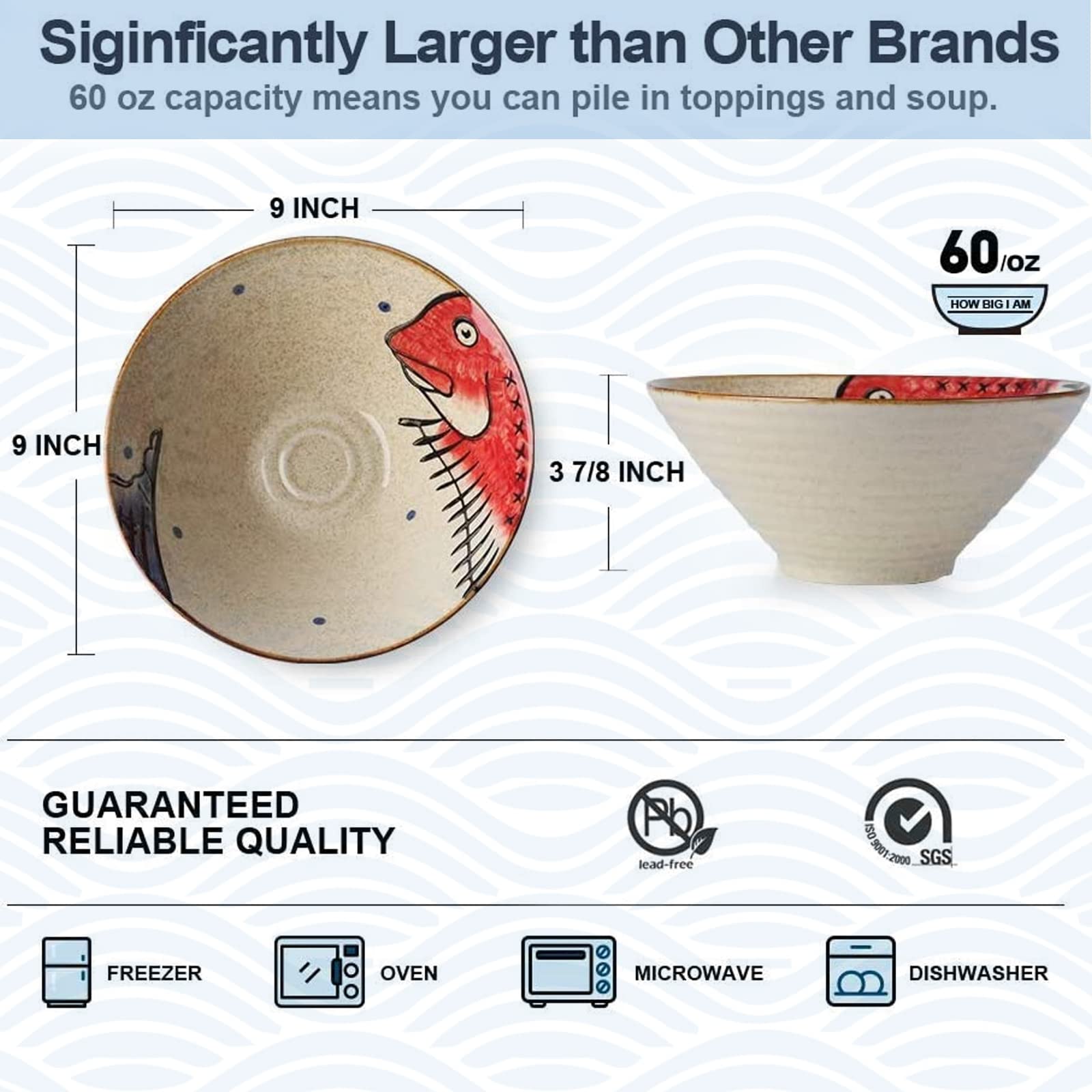 NJCHARMS hand-crafted ceramic bowl close-up shows durable glaze.
