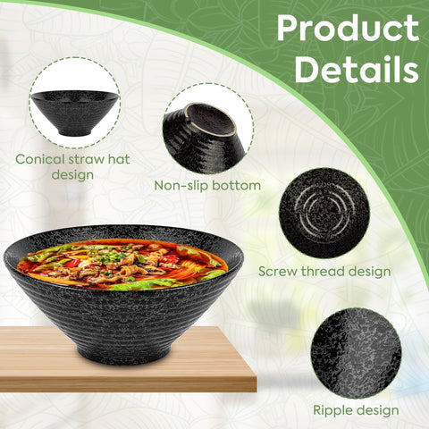 NJCHARMS ramen bowl is dishwasher-safe for easy cleaning