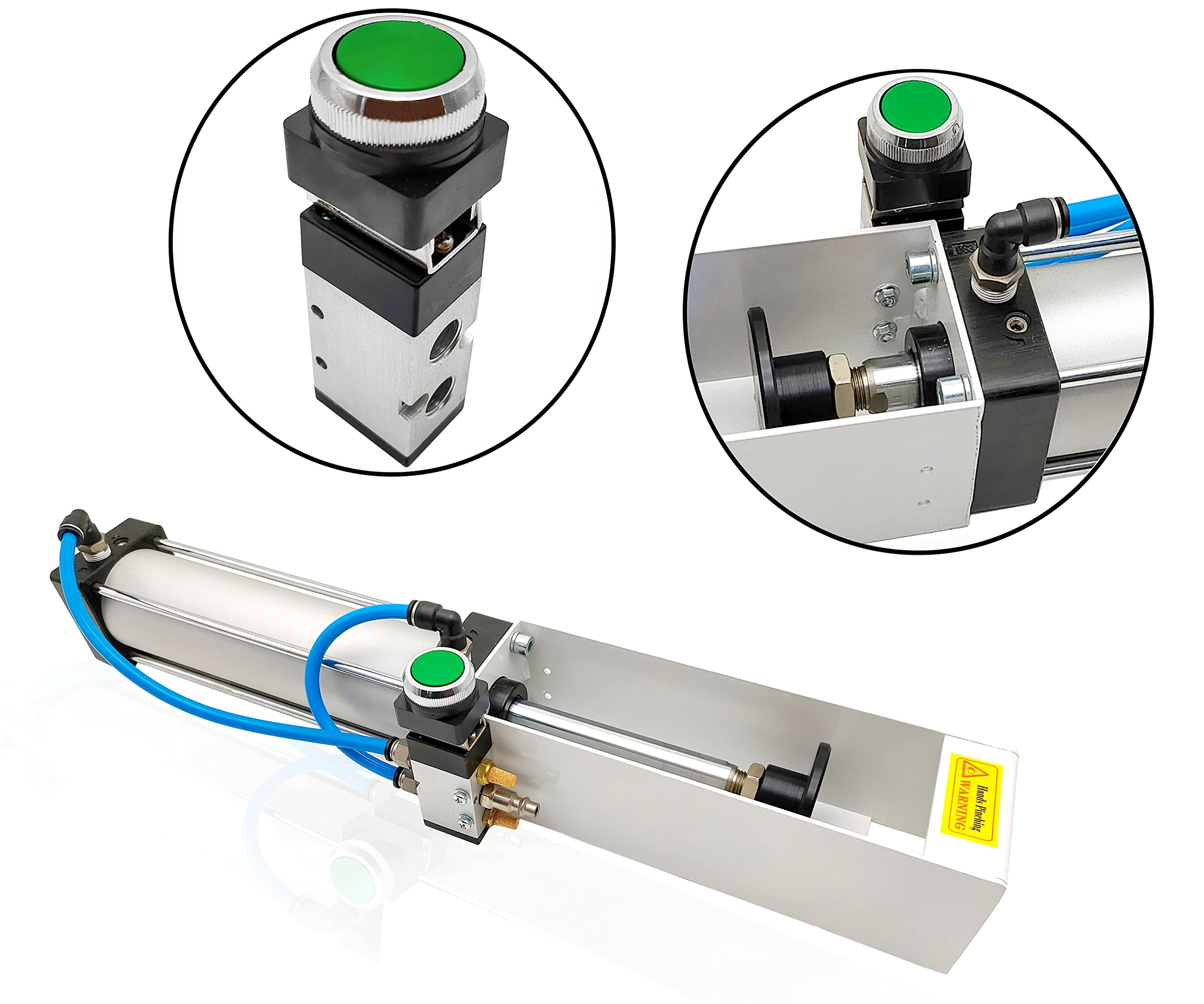 NKAIKE pneumatic cylinder with 63mm bore enabling strong, consistent crushing