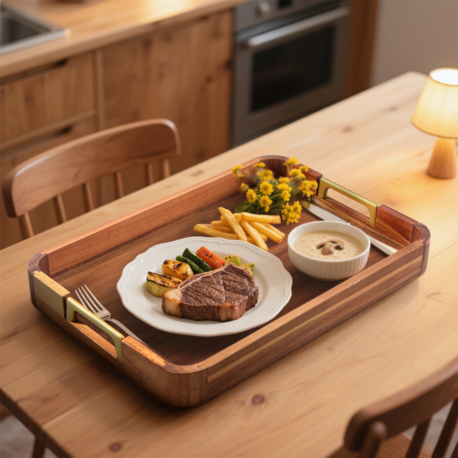 NLHL Large tray suitable for cocktails and breakfast service with elegance.