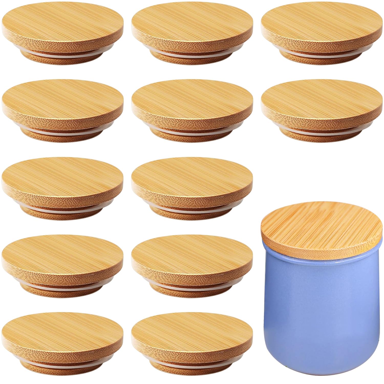 nlkacsy bamboo jar lid with La Fermiere fit for airtight freshness.