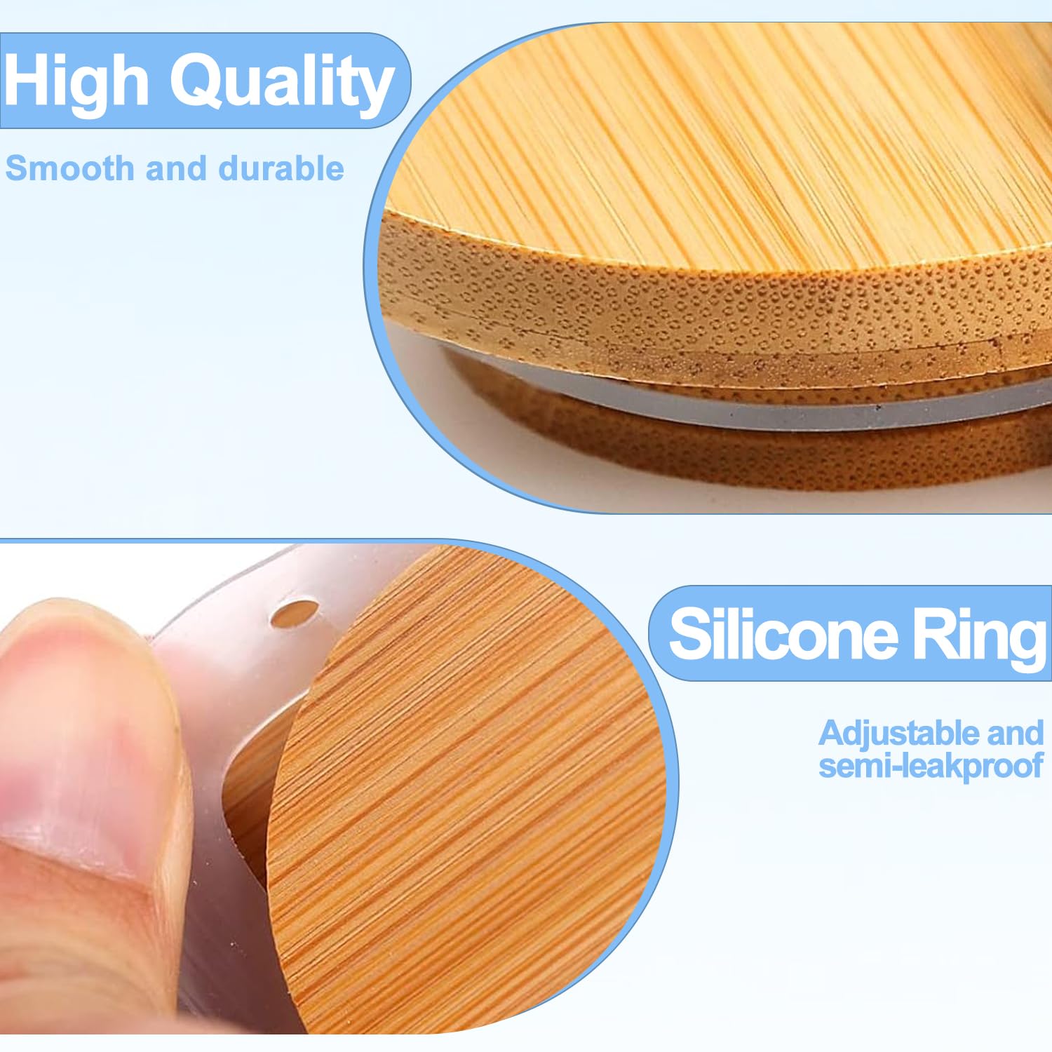 nlkacsy bamboo lids ideal for spices, tea, or snacks.