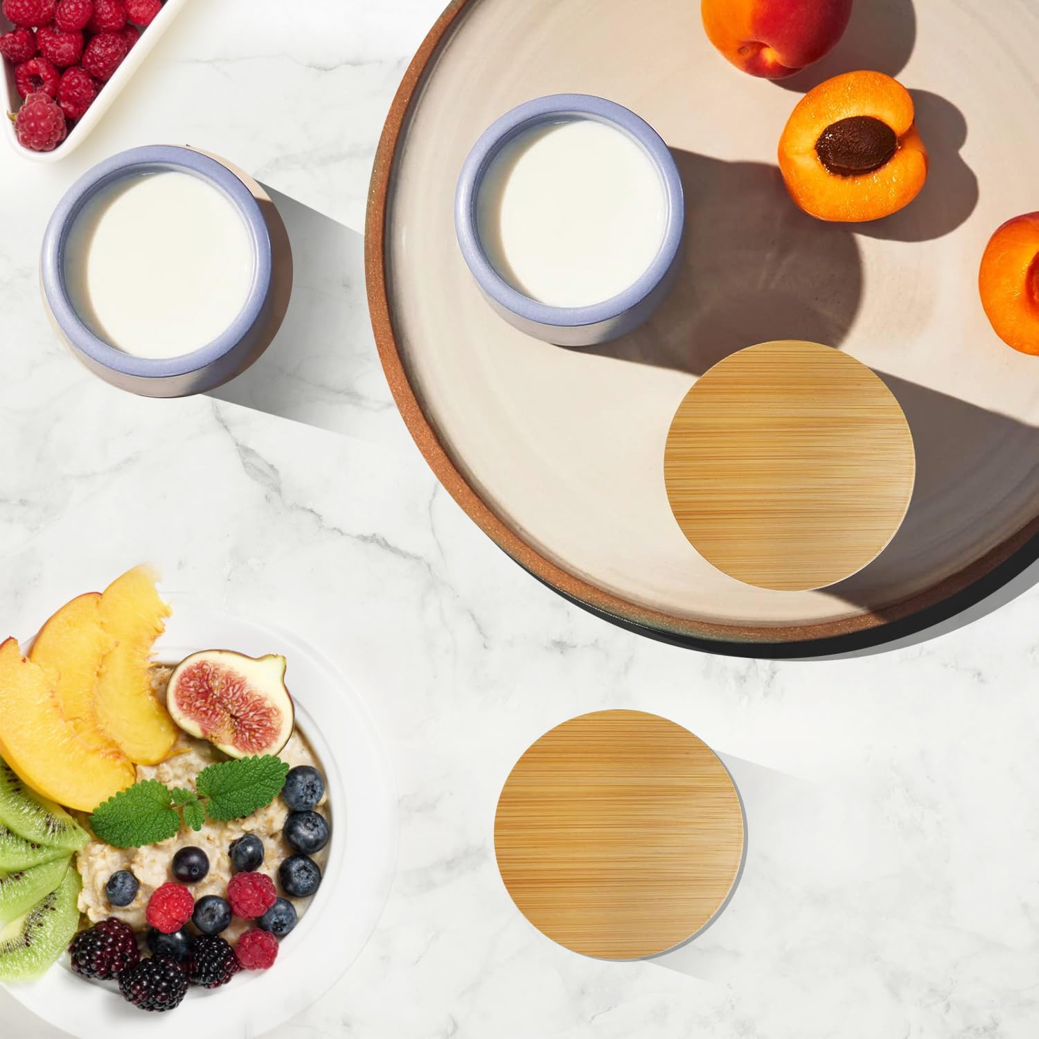 nlkacsy easy-to-clean wooden lid designed for jar storage.