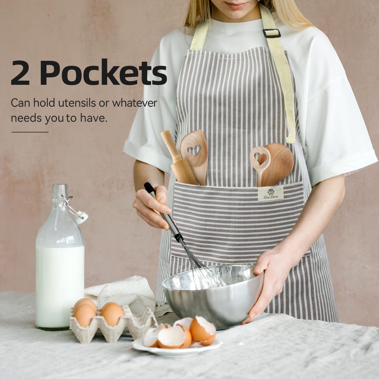 NLUS 2-pack apron showing two central pockets for tools and phone.