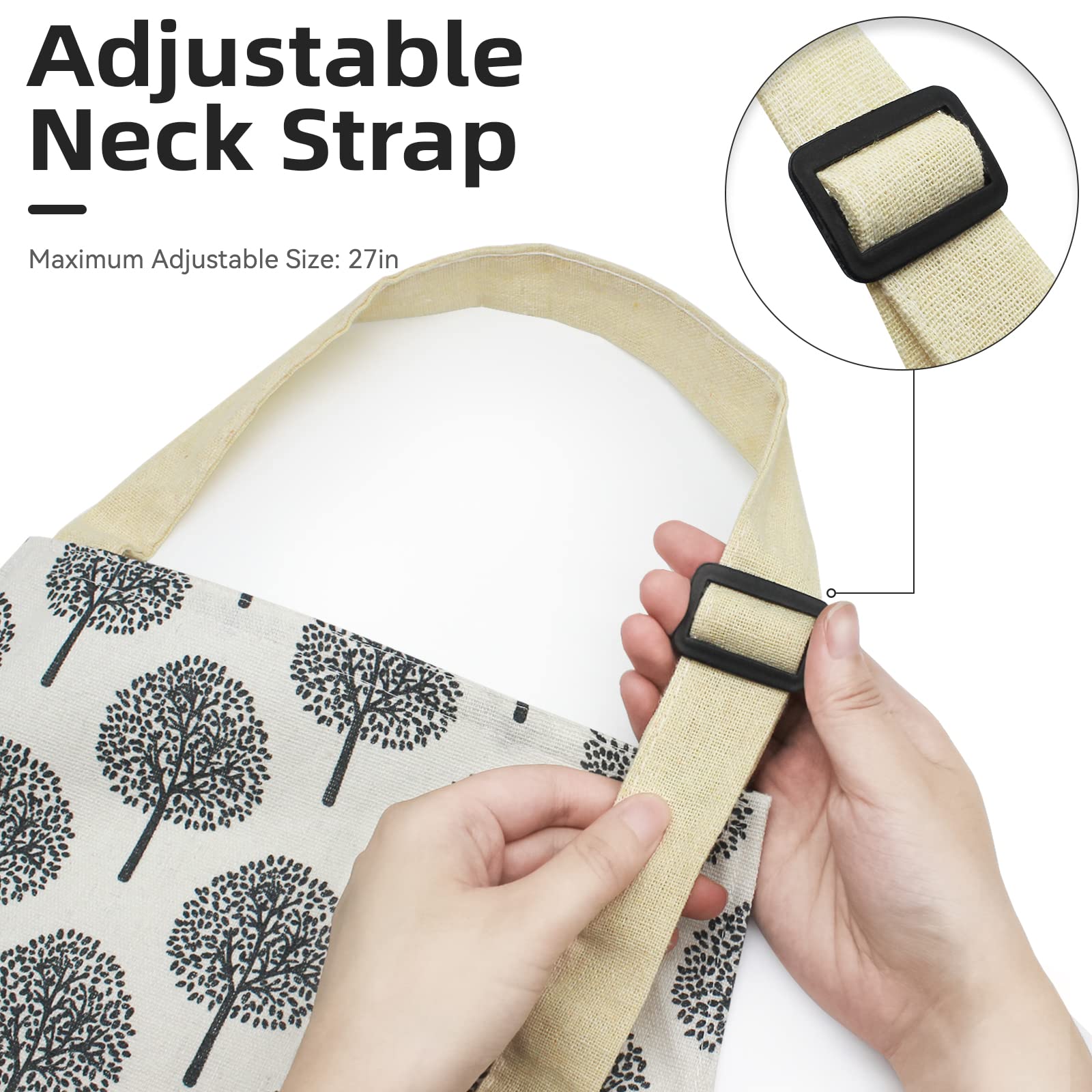 NLUS striped gray trees apron ready for daily chores.