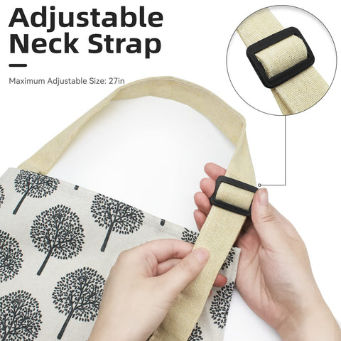 NLUS striped gray trees apron ready for daily chores.
