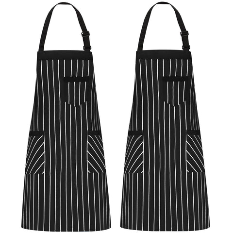 NLUS 2-pack apron with front pockets for tools and recipe cards
