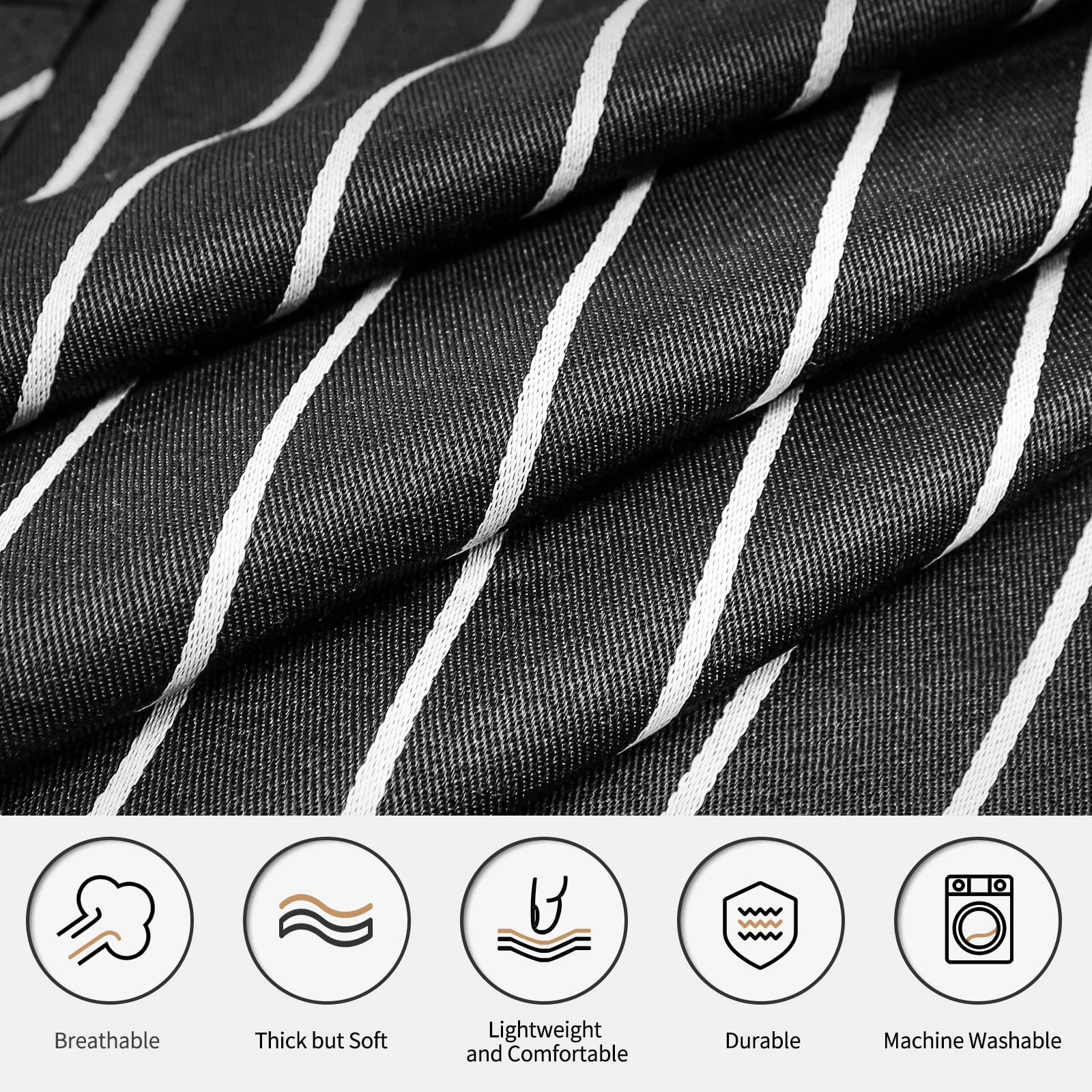 NLUS apron in kitchen setting protecting clothes during meal prep.
