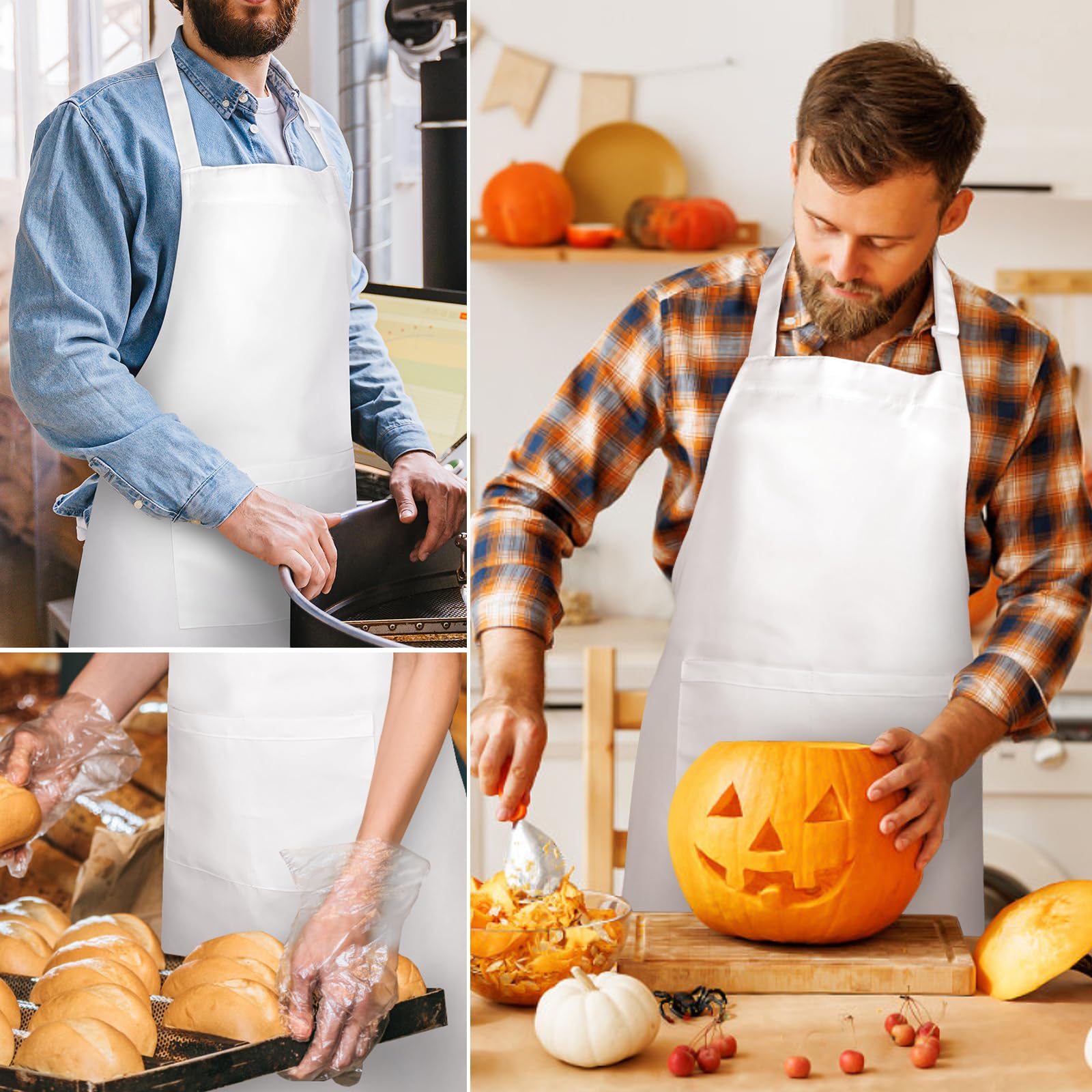 NLUS durable polyester apron is lightweight and easy to care for.