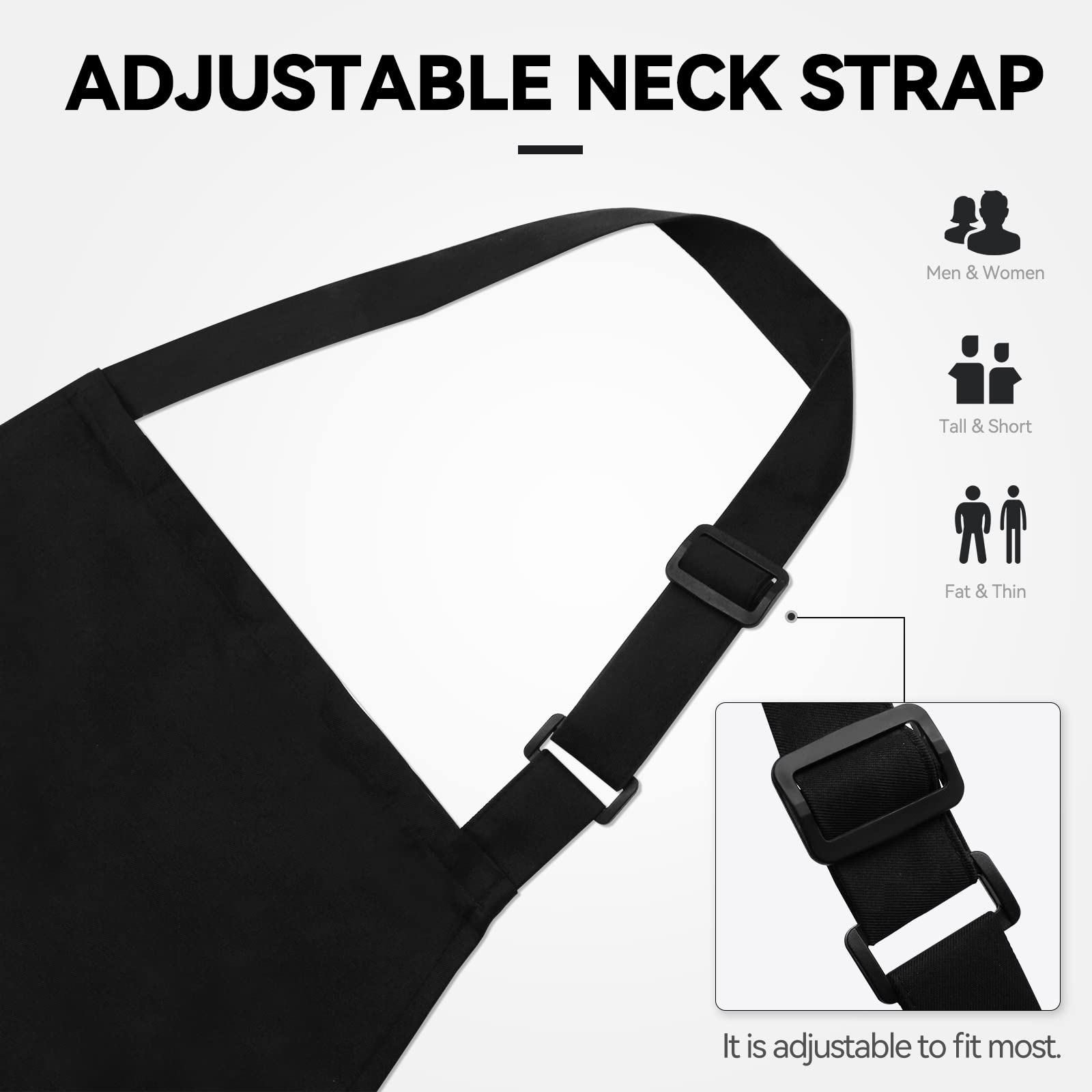 NLUS easy-care apron is machine washable for quick cleanup