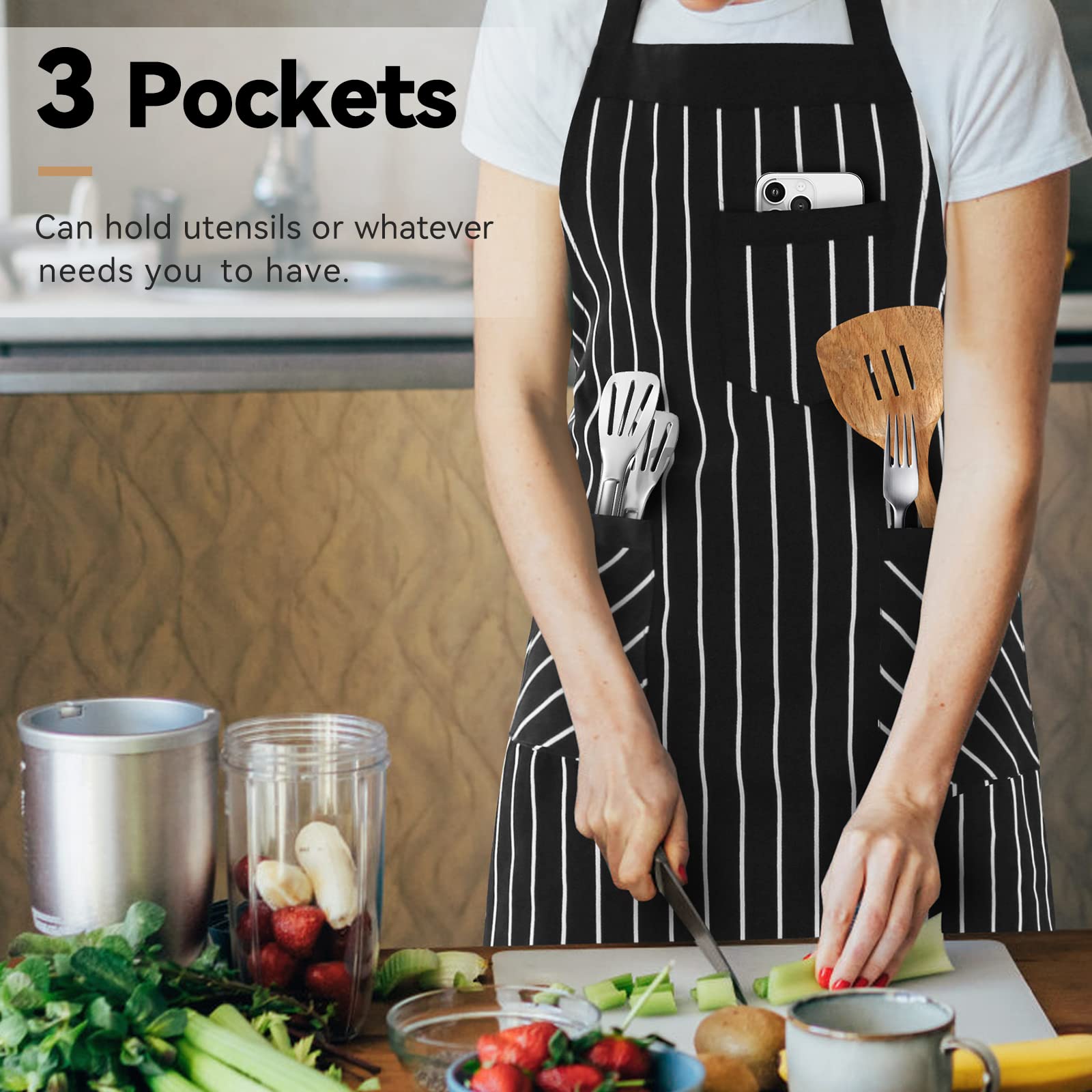 NLUS one-size-fits-most apron with long waist ties