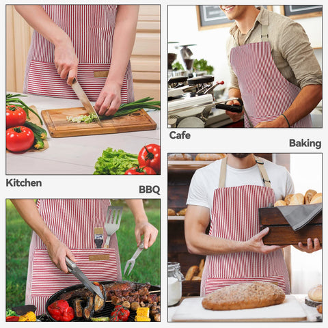 NLUS apron open waist ties demonstrating secure wrap for versatile wrapping options