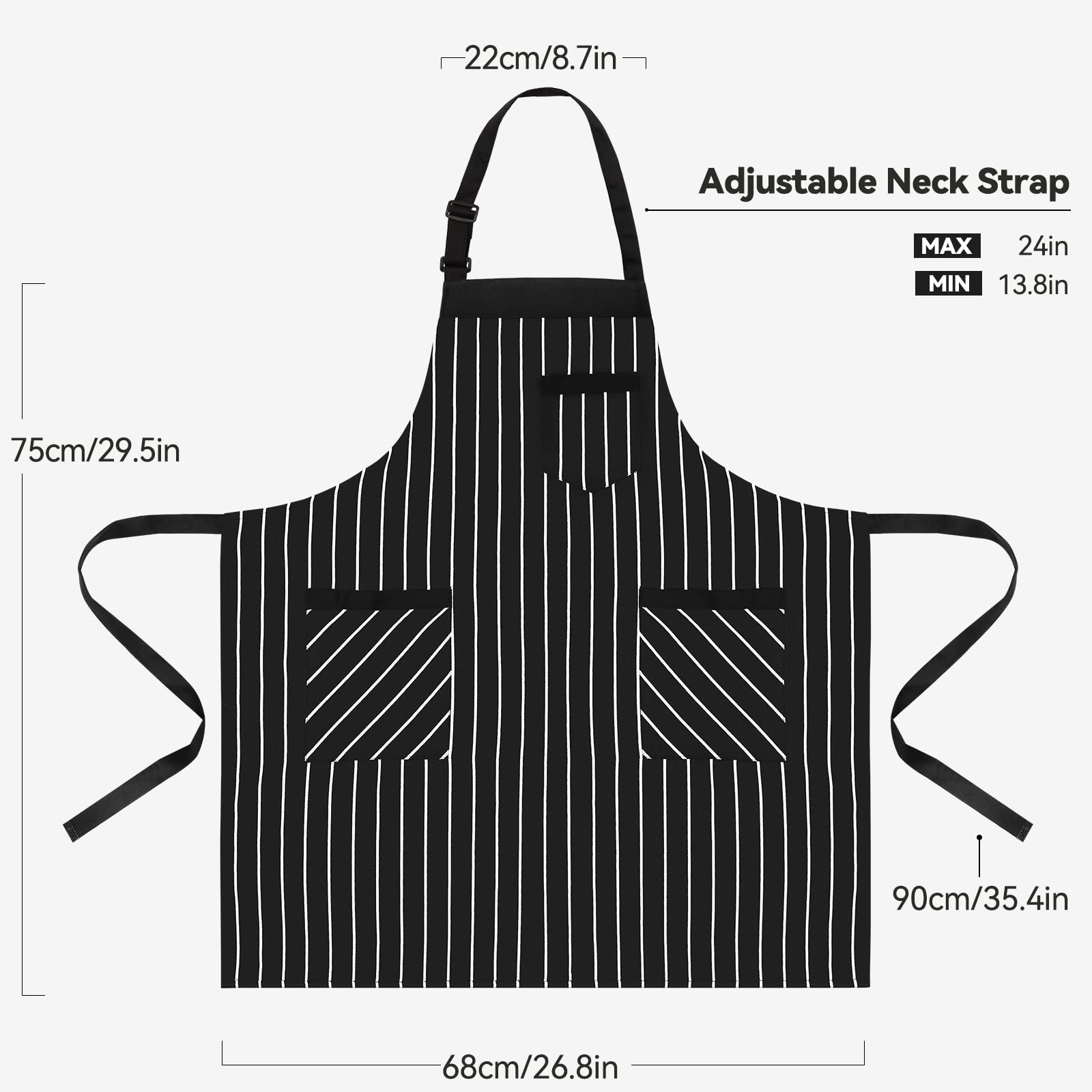 NLUS two-pocket kitchen apron in action for cooking and grilling