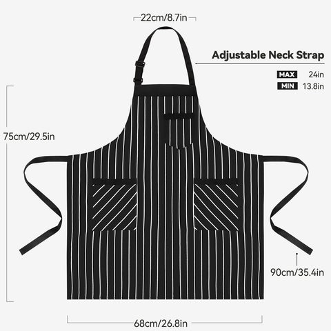 NLUS two-pocket kitchen apron in action for cooking and grilling