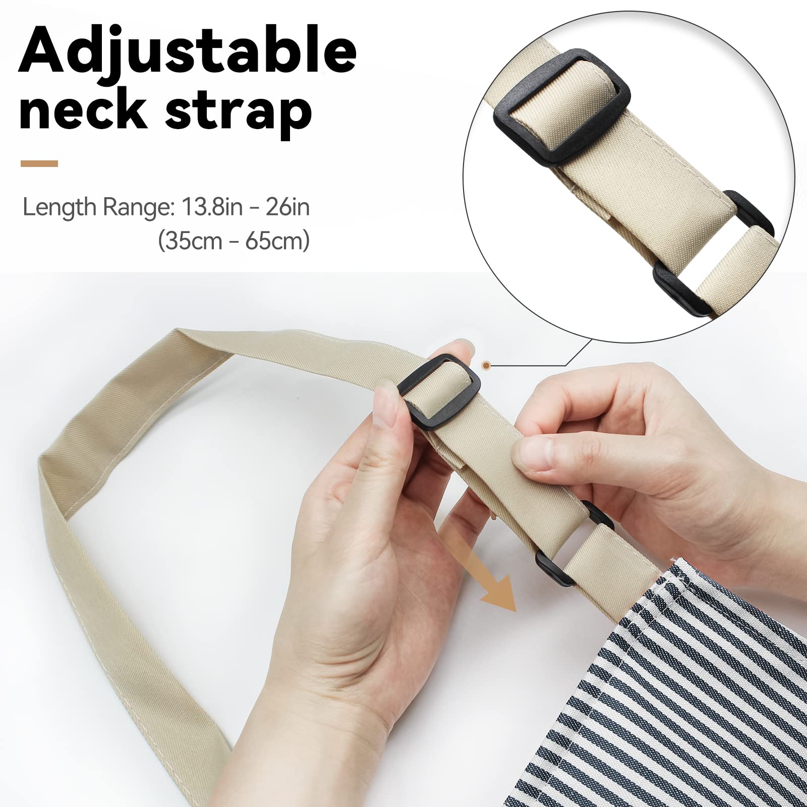 NLUS apron midsection pockets, ideal for phone and utensils