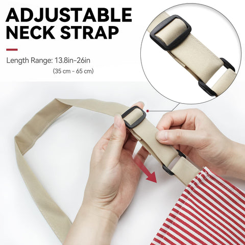 NLUS apron care tag closeup, machine-washable and fade-resistant for busy kitchens