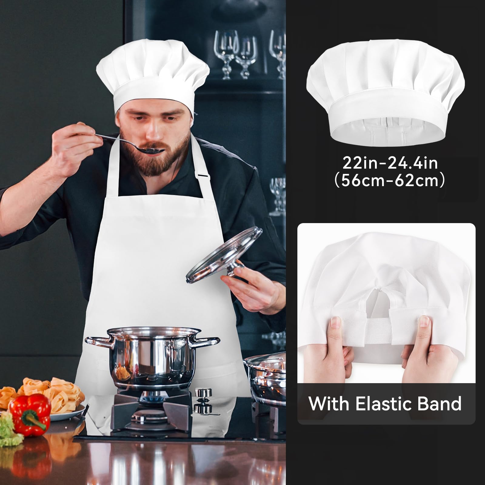 NLUS baker hat with elastic band fits most adults