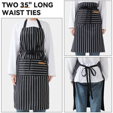 NLUS easy-care apron is machine washable and wrinkle resistant.