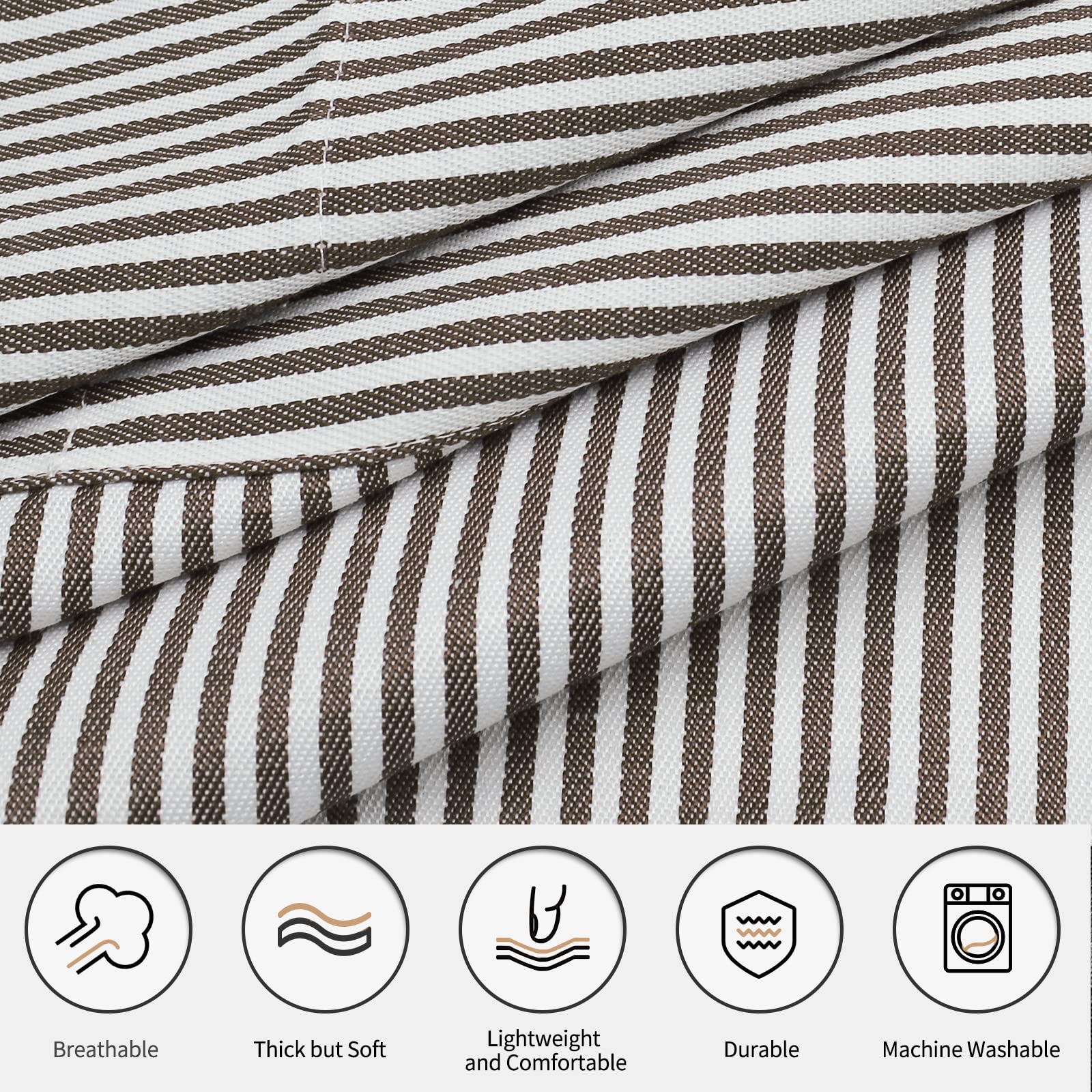 NLUS soft cotton-polyester blend apron feels gentle on skin and durable.