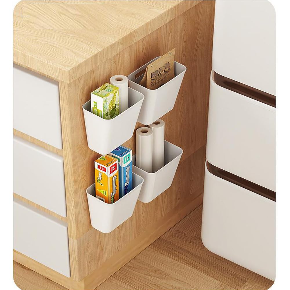 Nmgkokew bathroom cosmetics storage box holds razors and toiletries neatly.