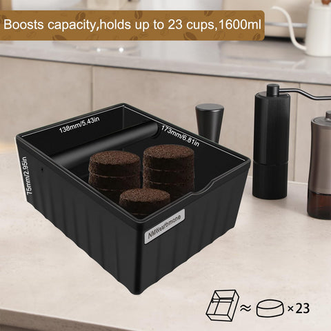 NMW earthmone knock box holds coffee grounds for easy disposal