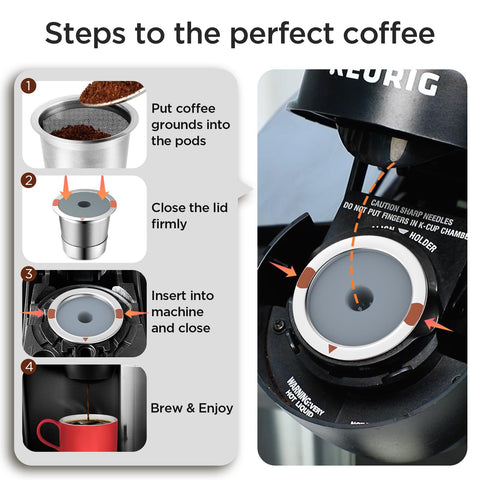 Noalto reusable K-Cups are dishwasher safe for easy cleaning.