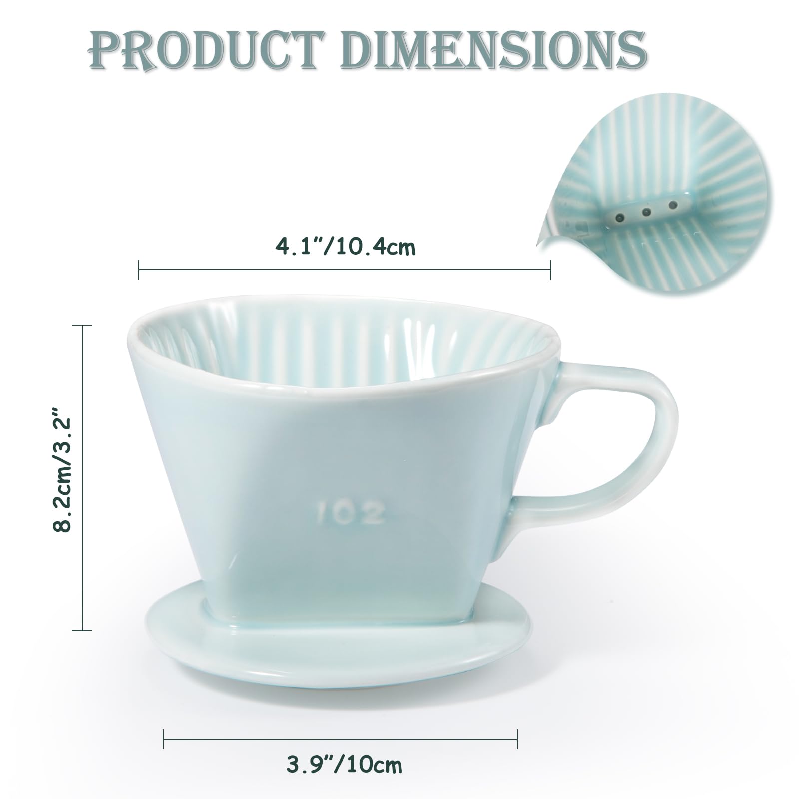 Noarixa green porcelain pour-over dripper in use for a bright, balanced cup.