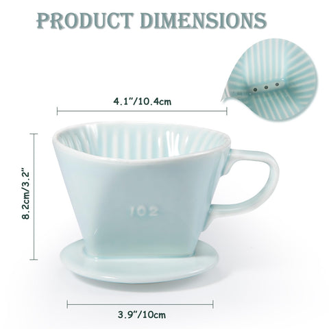 Noarixa green porcelain pour-over dripper in use for a bright, balanced cup.