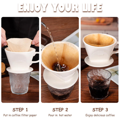 Travel-friendly setup for camping shows portable pour over convenience.