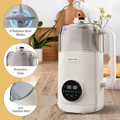 Automatic soy milk function enables fast, fresh plant-based options at home.