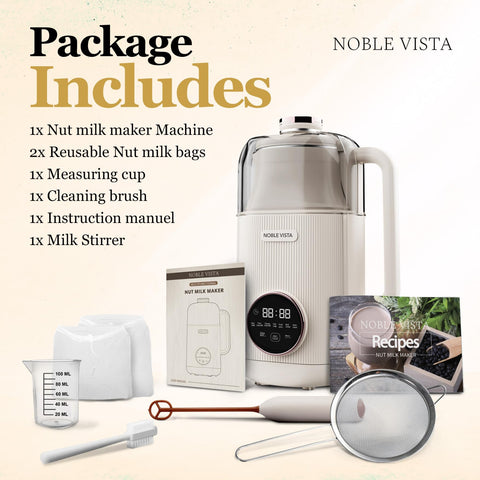 Nut milk bags and mesh strainer deliver ultra-smooth, pulp-free results.