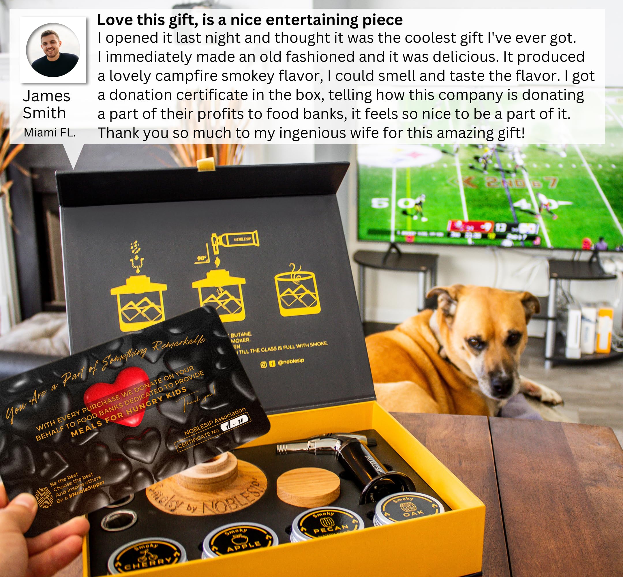 NobleSip designer gift box creates an impressive, ready-to-gift presentation.