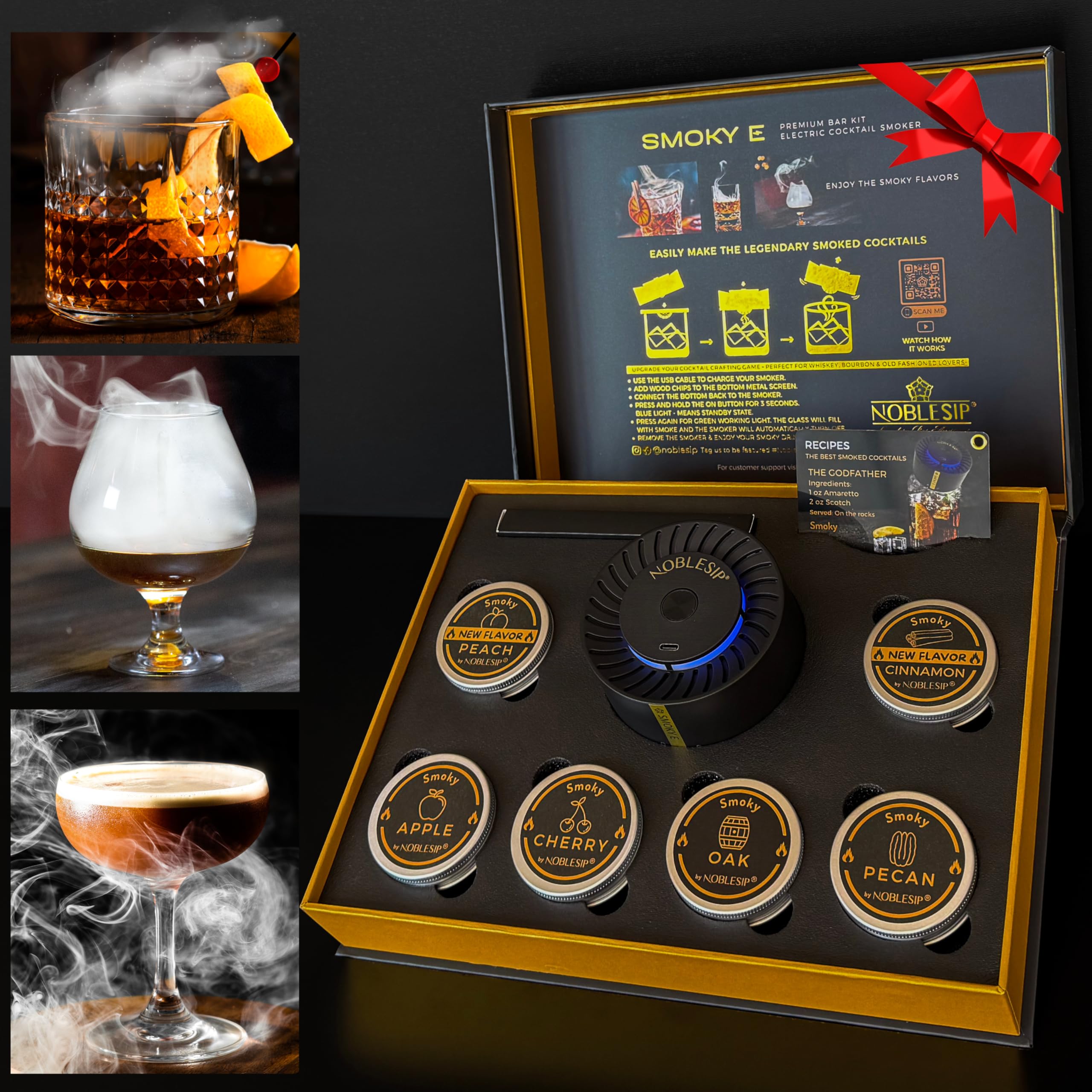 NobleSip electric smoker with automatic ignition for quick home use