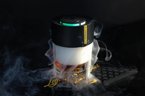NobleSip smoker with glass setup showcasing aromatic smoke over a drink