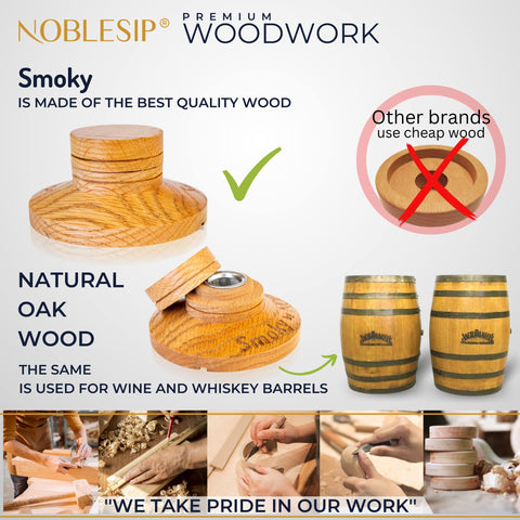 NobleSip wood chips Pecan for warm spice in drinks.