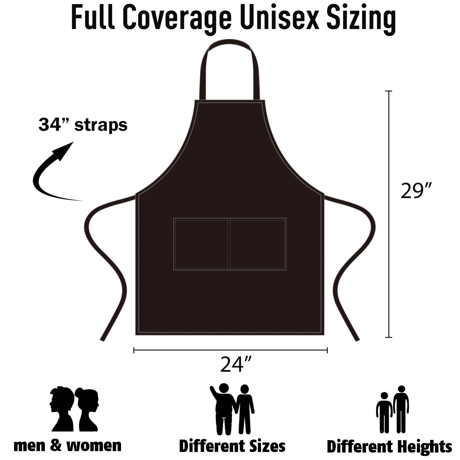 NOBONDO durable material apron blends polyester and cotton for everyday wear.