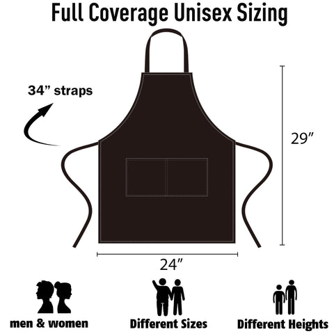 NOBONDO durable material apron blends polyester and cotton for everyday wear.