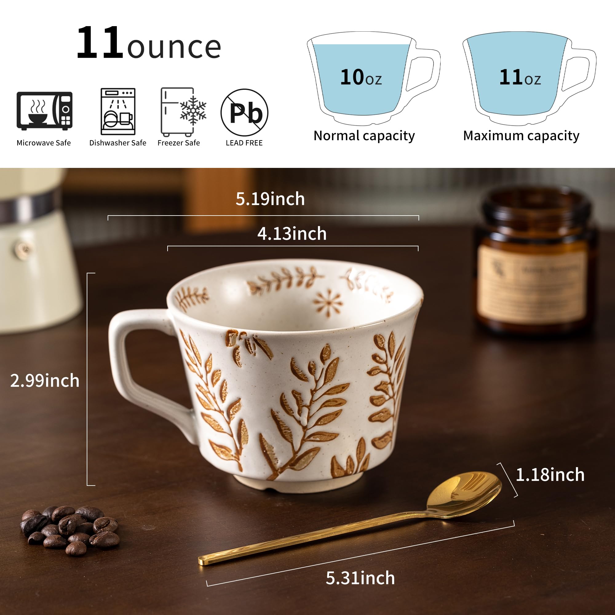 Noevany dishwasher-safe mug for easy cleanup after use