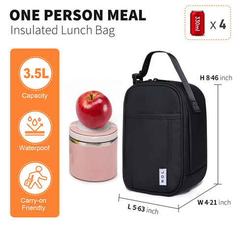 NOL lunch bag front pocket for utensils and napkins, easy access