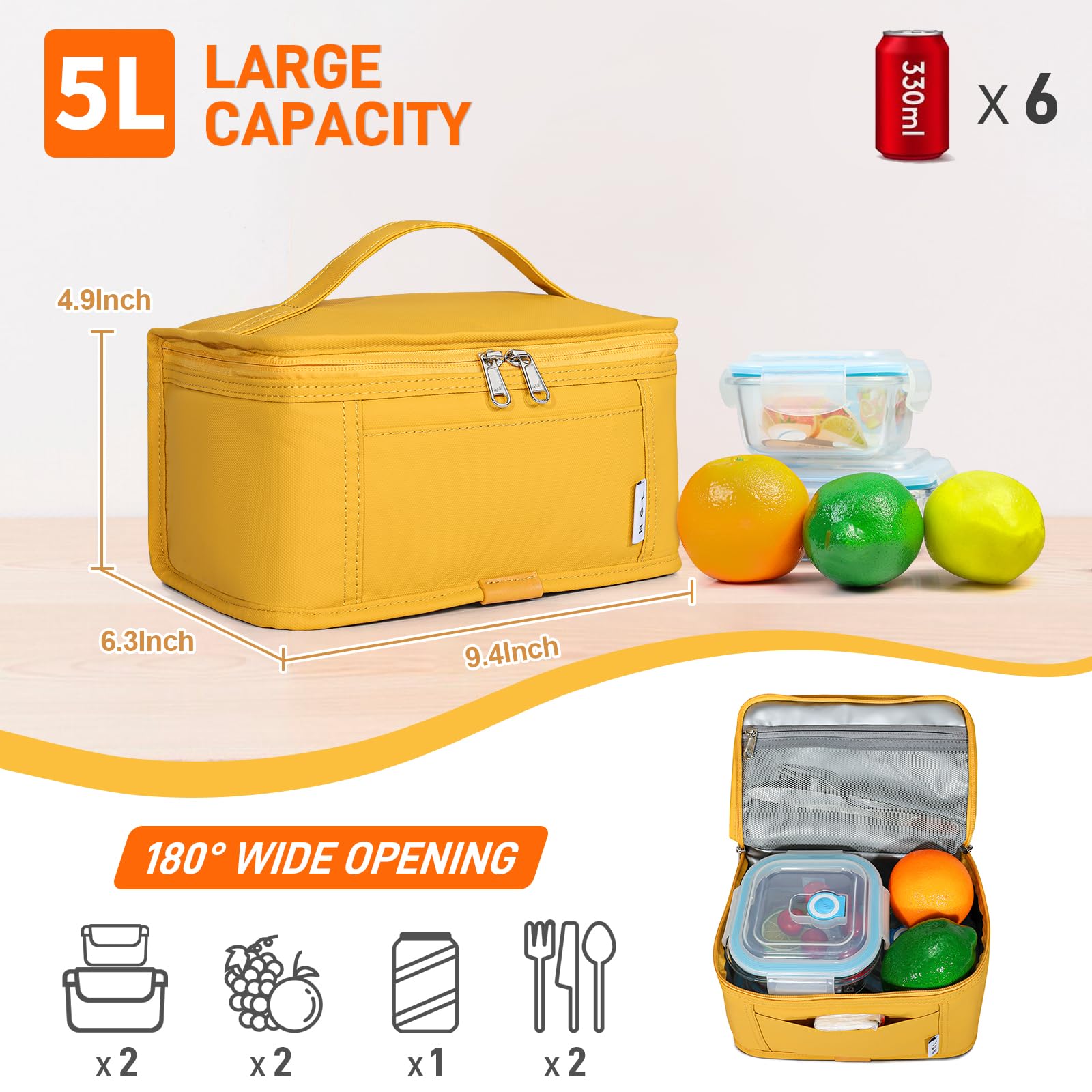 NOL mini lunch bag soft-handle design for easy carrying on commutes
