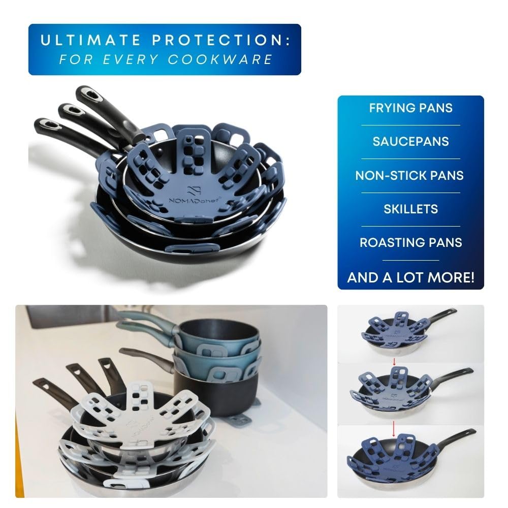 NOMADCHEF non-slip stability helps prevent shifting during stacking.