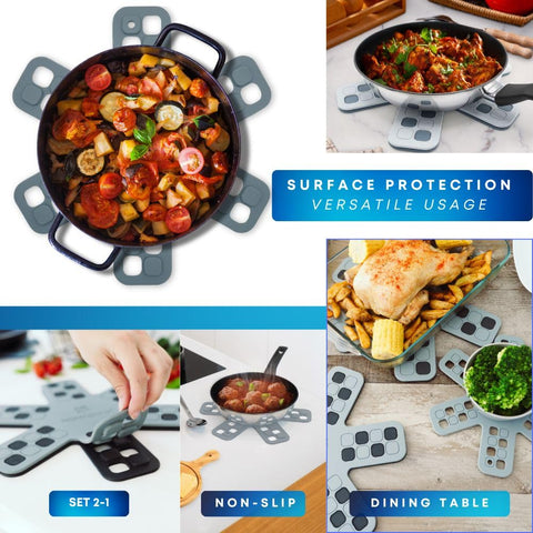 NomadChef pan dividers prevent slips and keep cookware organized while stacking.