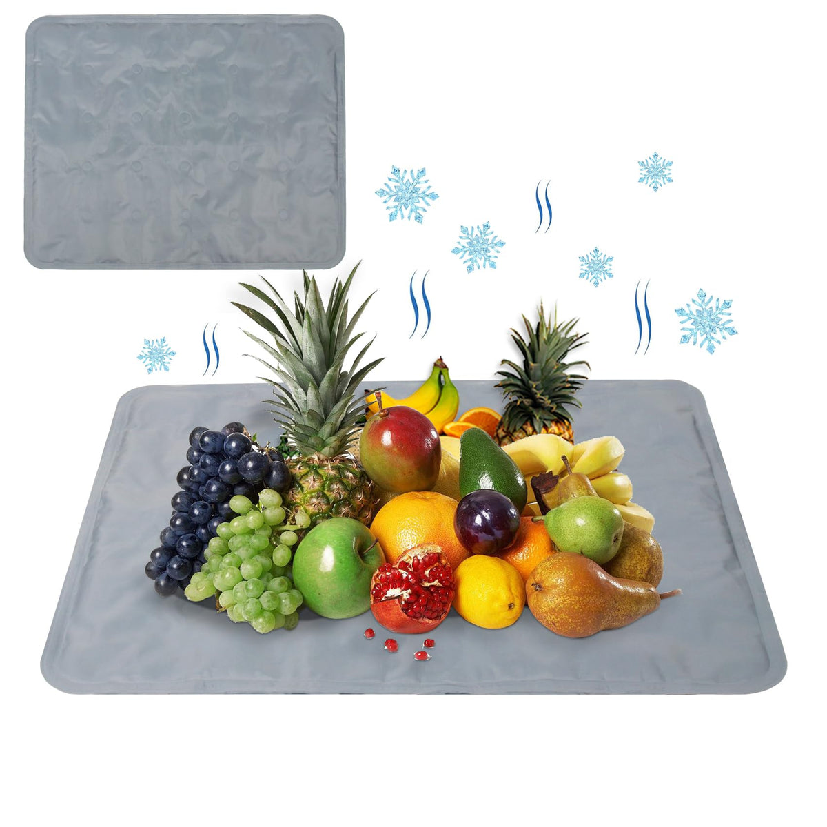 NomadSphere freezable ice mat in gray keeps trays cold without disposable ice for gatherings