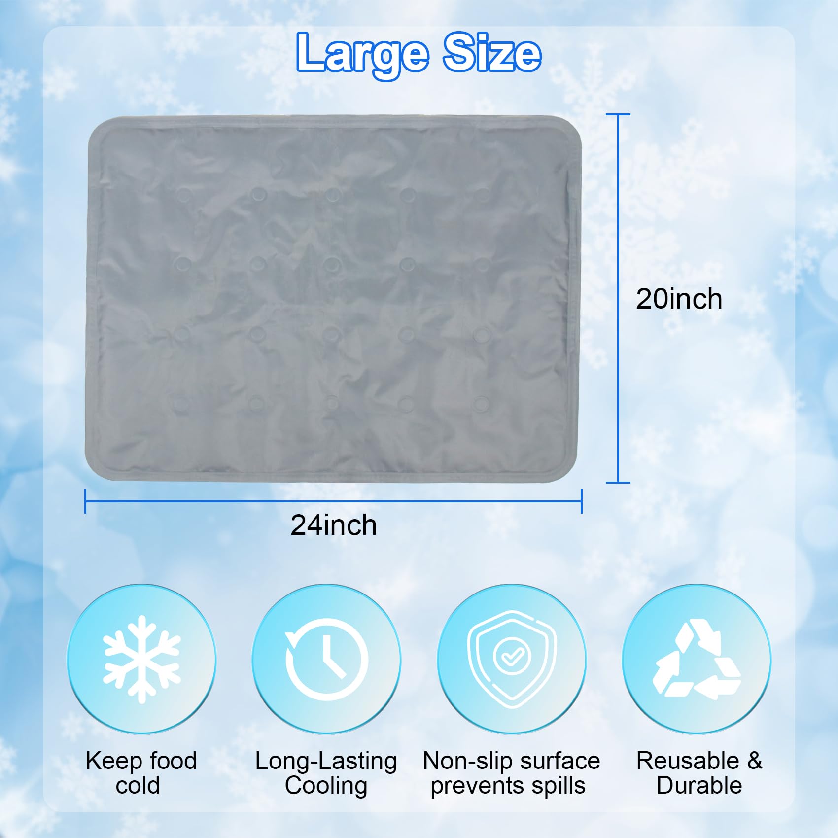 NomadSphere large chilling mat covers big platters like cheese boards and veggie trays