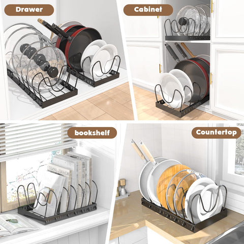NomNest easy-access design helps you find pots and lids in seconds