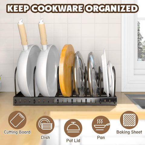 NomNest rust-resistant steel construction supports heavy pots and pans securely
