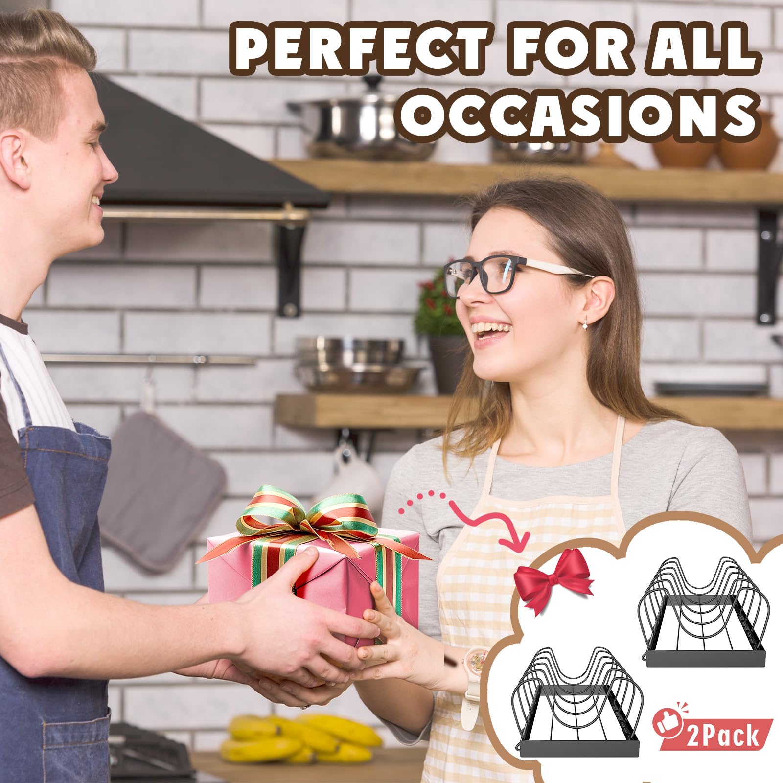 NomNest versatile rack holds cutting boards and baking sheets with lids together