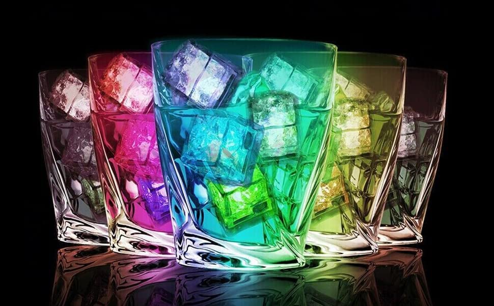 Nonley blue LED ice cubes brighten summer parties and poolside drinks