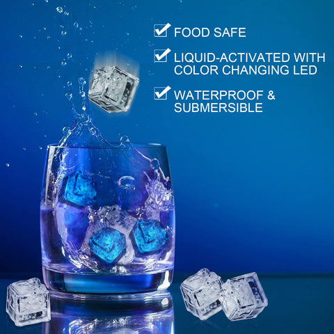 Nonley food-grade blue LED ice cubes for safe cold drinks