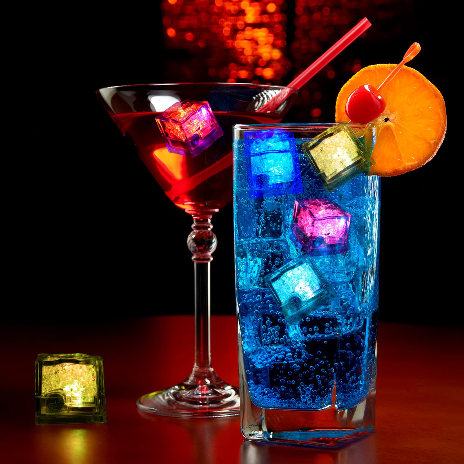Nonley LED ice cubes for pool party with waterproof glow